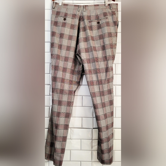 Bagozza Mens 2 Piece Suit Waistcoat And Pants Lightweight Wool Fabric Gray Burgu - Picture 8 of 8